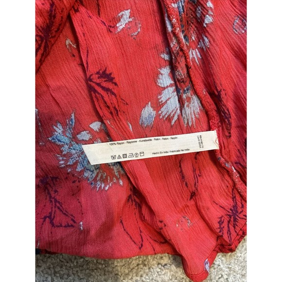 Intimately Free People Garden Party Red Comb‎ Size Small Maxi Dress - Picture 9 of 10